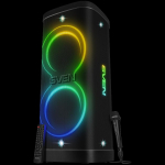Speaker Party Box SVEN PS-1250, black (300W, TWS, IPx4, Bluetooth, FM, USB, microSD, LED-display, 13500mAh)