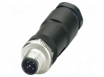 Connector: M12 | plug | PIN: 5 | 48V | straight | IP67 | screw terminal