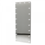 Mirror with LED bulbs 180 x 80 cm, 3000K - warm white, 18xE14