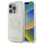 Karl Lagerfeld KLHCP16LHKHDCELT Hardcase IML Rhinestones Karl Head for iPhone 16 Pro 6.3" / transparent