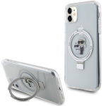 Karl Lagerfeld KLHMN61HMRSKCH hardcase Ring Stand Karl&Choupette Mag for iPhone 11/Xr 6.1" / white