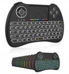 Fusion kompakta bezvadu tastatūra ar skārienpaliktni un krāsainu apgaismojumu Android | iOS | TV | PC