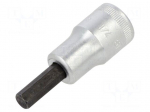 Socket: hex key-bit | HEX 1/4" | 3/8" | 52mm | chromium steel | 49A