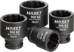 Hazet socket wrench set 905, 1/2, 30 pieces, tool set (blue, with reversible ratchet)
