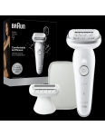 Braun Silk-&eacute;pil 9 SES9-030 | Epilator | Operating time (max) 50 min | Number of power levels 2 | Wet & Dry | White/Silver