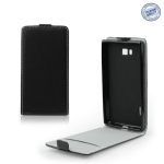 HQ Flexi Slim Flip for Samsung i9500 Galaxy S4 vertical case in silicone holder Black