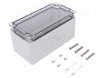 Enclosure: multipurpose | X: 82mm | Y: 162mm | Z: 85mm | TG ABS | ABS | grey