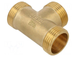 Splice terminal: tee fitting | male-male-male | brass CW617N | BR