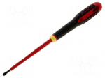 Screwdriver | insulated | slot | 4,0x0,8mm | Blade length: 100mm