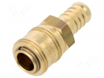 Quick connection coupling EURO | with bushing | Mat: brass