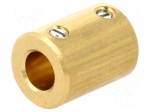 Adapter | brass | &Oslash;shaft: 6mm | copper | Shaft: smooth | Hole diam: 4mm
