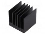 Heatsink: extruded | grilled | BGA | black | L: 21mm | W: 21mm | H: 19.5mm
