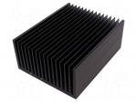 Heatsink: extruded | grilled | black | L: 200mm | W: 160mm | H: 82mm