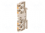 Splice terminal: rail | 4mm2 | ways: 1 | terminals: 4 | beige | wemid