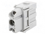 Connector: HAN | module | female | Han Modular C | PIN: 3 | 40A | 690V