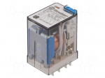 Relay: electromagnetic | 4PDT | Ucoil: 12VDC | 7A | max.250VAC