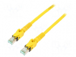 Patch cord | S/FTP | 6a | stranded | Cu | PUR | yellow | 3m | halogen free