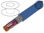 Wire | JE-LiYCY | 24x2x0,5mm2 | Al foil,tinned copper braid | PVC