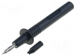 Test probe | 36A | black | Tip diameter: 4mm | Socket size: 4mm