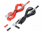 Set of test leads | Inom: 15A | Len: 1.5m | red and black
