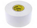 Tape: duct | W: 48mm | L: 25m | Thk: 0.25mm | white | natural rubber | 15%