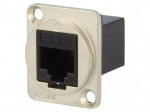 Coupler | FT | Cat: 6 | Layout: 8p8c | RJ45 socket,both sides | 19x24mm