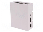 Enclosure: for computer | ODROID C1+ | ABS | grey | X: 71.1mm | Y: 90mm