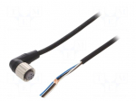 Cable: for sensors/automation | M12 | PIN: 4 | angled | Len: 10m | plug