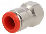 Push-in fitting | straight | -0.99&divide;20bar | nickel plated brass