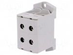 Splice terminal: rail | 490A | 690V | screw terminal | grey | polyamide