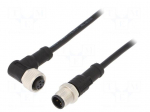 Cable: for sensors/automation | M12 | PIN: 4 | with metal nut | plug