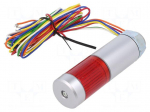 Signalling column | red | LED | 24VDC | IP65 | MPS | Colour: silver | ABS