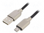 Cable | USB 2.0 | USB A plug,USB B micro plug | gold-plated | 1m
