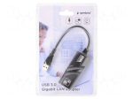 USB to Ethernet adapter | RJ45 socket,USB A plug | USB 3.0 | PnP