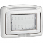 IP55 waterproof covers - grey color - 4 modules