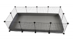 C&C Modular cage 4x2 145 x 75 cm silver