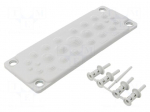 Multigate grommet | grey | Holes no: 25 | -40&divide;100&deg;C | IP65