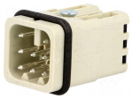 Connector: HDC | contact insert | male | 10A | 50V | Han&reg; D | PIN: 8