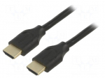 Cable | HDMI plug,both sides | PVC | HDMI 2.1 | 2m | black | 30AWG