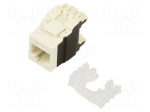 Connector: RJ45 | socket | PIN: 8 | Cat: 6a | 8p8c | 22AWG&divide;26AWG | white