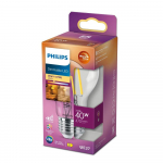 PHILIPS LED stikla 40W A60 E27 caurspīdīga Warm Glow dimmējama CRI90 spuldze 8719514323759 929003009901