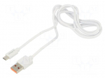 Cable | USB 2.0 | USB A plug,USB B micro plug | 1m | white | 480Mbps