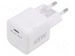 Power supply: switching | mains,plug-in | 5VDC, | 45W | 82.3% | white