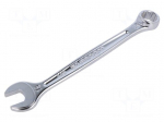 Wrench: combination spanner | double-sided | 15mm | L: 185mm | satin