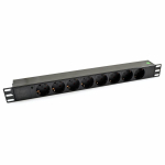 OEM SHUCKO PDU 19" 1U 8-port (EU) diood PVC paneel EU pistik PDU08P