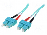Fiber patch cord | OM3 | SC/PC,both sides | 3m | 50/125um | LSZH | grey
