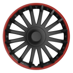 Auto- ja mootorrattatooted, elektroonika, navigatsioon, CB raadio // Kaubad autodele, mootorratastele, motorolleritele // Kołpak samochodowy czarny crystal 16" cali black&red (czarny z czerwoną obw&oacute;dką)