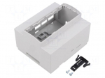 Enclosure: for computer | grey | for DIN rail mounting