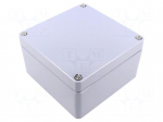 Enclosure: multipurpose | X: 160mm | Y: 160mm | Z: 91mm | AL | aluminium
