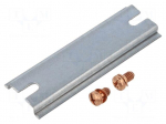DIN rail | steel | L: 110mm | W: 35mm | TS35